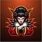 Geisha evil head mascot esport