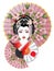 Geisha with Fan and Umbrella