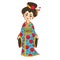 Geisha japanese colorful vector character illustration