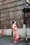 Geisha walking in Kyoto old town Geisha district