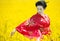 Geisha in the yellow field