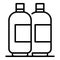 Gel hair bottle icon, outline style