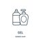 gel icon vector from barber shop collection. Thin line gel outline icon vector illustration