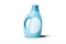 Gel laundry or detergent powder in blue plastic bottle. 3d rendering.