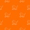 Gelada monkey pattern vector orange