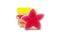 Gelatin bright jellies candy colorful Star design, Sweets gummy sugary tasty. Soft gums viewed from above.