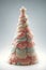 Gelato christmas tree on  background. Gray background. Ice cream