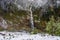 Gelin Tulu waterfall falling from the Kackar mountain in the village Ayder in the city of Rize