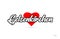 gelsenkirchen city design typography with red heart icon logo