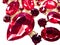 Gem crystals red ruby diamonds jewel collection