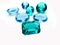 Gem crystals sapphire diamons jewel