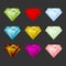 Gem Icon Set. Game Resource Or Emblem