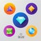 Gem stones icon vector.