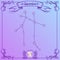 Gemini constellation on a purple background. Schematic representation of the signs of the zodiac