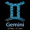 Gemini. Ornamental decorative vector Zodiac sign. Astrological