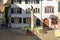 Gems-Brunnen fountain on the Gemsberg street in the historic center of Basel, Switzerland