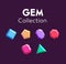 Gems, icon gems, ruby, erald, brilliant collection