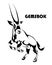 Gemsbok gallop line art