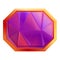 Gemstone achievement icon, cartoon style