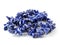 Gemstone natural lapis lazuli on white background, beads