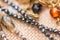 Gemstone necklaces made of quartz stones and hematite stone