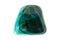 Gemstone on white background, malachite