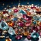 Gemstones and Precious Jewels. Precious Stones and Gems. Jewelry and Gem Treasures.