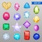 Gemstones Transparent Icon Set