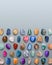 Gemstones Variety Composition 3D illustration