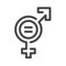 Gender equality color icon. Women`s rights. Corporate social responsibility. Sustainable Development Goals. SDG color sign.