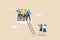 Gender gap, male domination in company executive board, unequal or unfair, inequality in management position, businessmen climb up