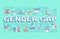 Gender gap word concepts banner