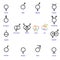 Gender icons set with titles. Set of gender symbols, concept of sexual orientation