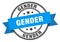 gender label sign. round stamp. band. ribbon