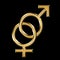 Gender male and female symbol - 3d illustration