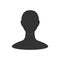 Gender neutral profile avatar. Front view of an anonymous person face.