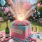 Gender reveal party boy or girl? Erupts to life in a garden