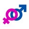 Gender sign female & male icons -