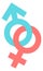 Gender signs together. Love symbol. Marriage relationship