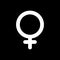 Gender simple vector icon. Black and white illustration of male symbol. Solid linear icon.