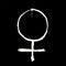 Gender symbol and sex sign - pictogram and glyph of woman, girl and female