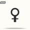 Gender symbol. Venus symbol. The symbol for a female organism or woman. Vector Format