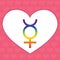 Gender Symbols Hermaphroditus Heart