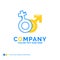 Gender, Venus, Mars, Male, Female Blue Yellow Business Logo temp