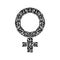 Gender woman ornate black symbol