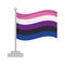 Genderfluid pride flag isolated on white background Vector Illustration