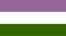 Genderqueer or Queer Flag Sign and symbols section of LGBT pride flag identifies of gender binary , neither male nor female as a t