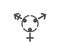 Genders icon. Inclusion sign. Vector