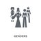 Genders icon from Wedding and love collection.
