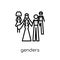 Genders icon from Wedding and love collection.